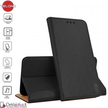 Telone grynos odos dėklas - juodas (telefonui Xiaomi Redmi Note 10/Note 10S/Poco M5S)